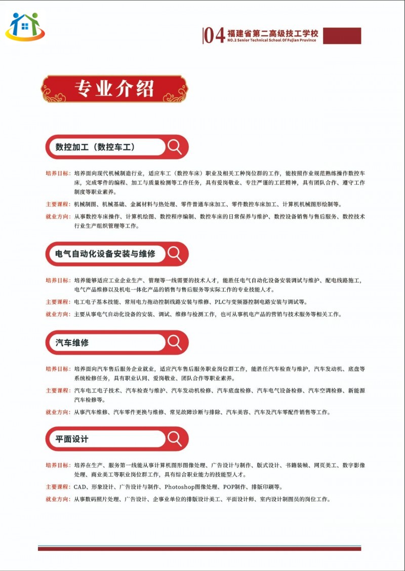 福建省第二高级技工学校专业介绍 福建省第二高级技工学校专业介绍