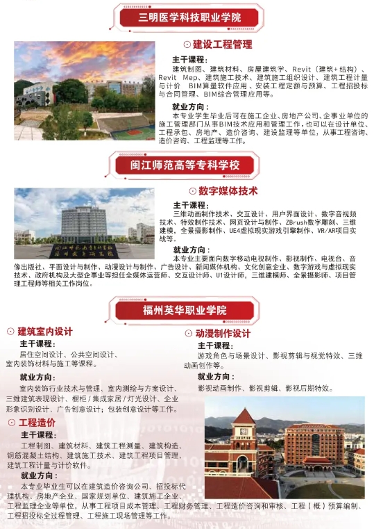 福建省福州建筑工程职业中专学校2024年五年专招生简章