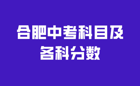 合肥中考科目及各科分数