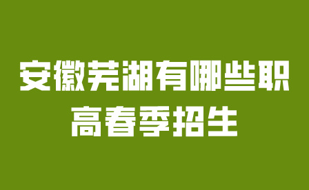 安徽芜湖有哪些职高春季招生