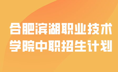 合肥滨湖职业技术学院中职招生计划