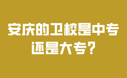 安庆的卫校是中专还是大专?