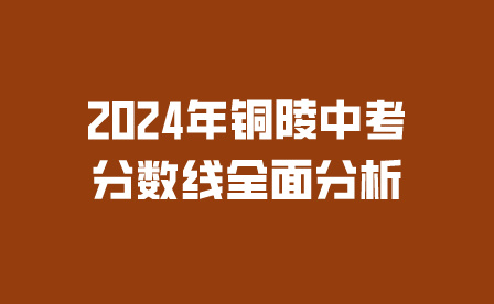 2024年铜陵中考分数线全面分析