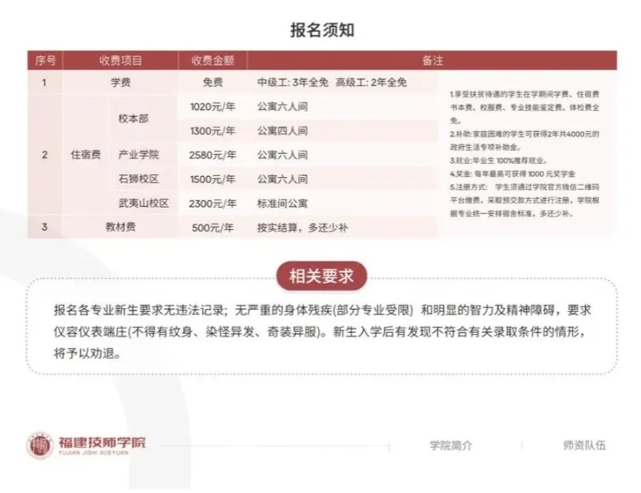 一技在手 就业不愁｜福建技师学院2024年招生简章！