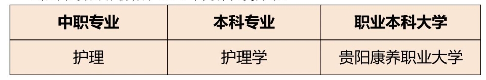 2024年“3+4”中本贯通培养专业一览表