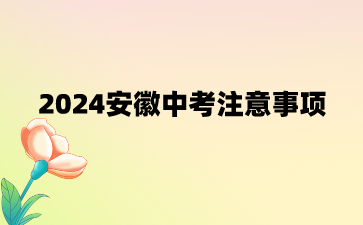 2024安徽中考