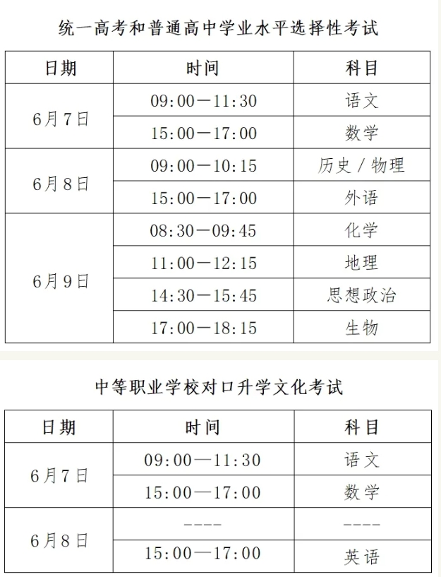 河北高考对口升学考试时间.png