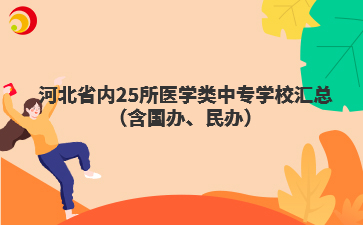 河北省内25所医学类中专学校汇总（含国办、民办）