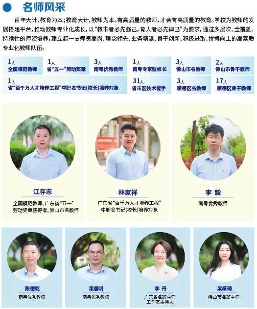 2025年佛山市顺德区陈村职业技术学校师资队伍