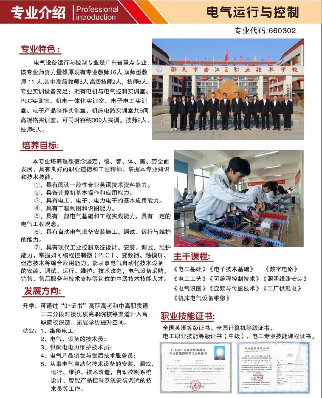 韶关市曲江区职业技术学校2025年招生专业6